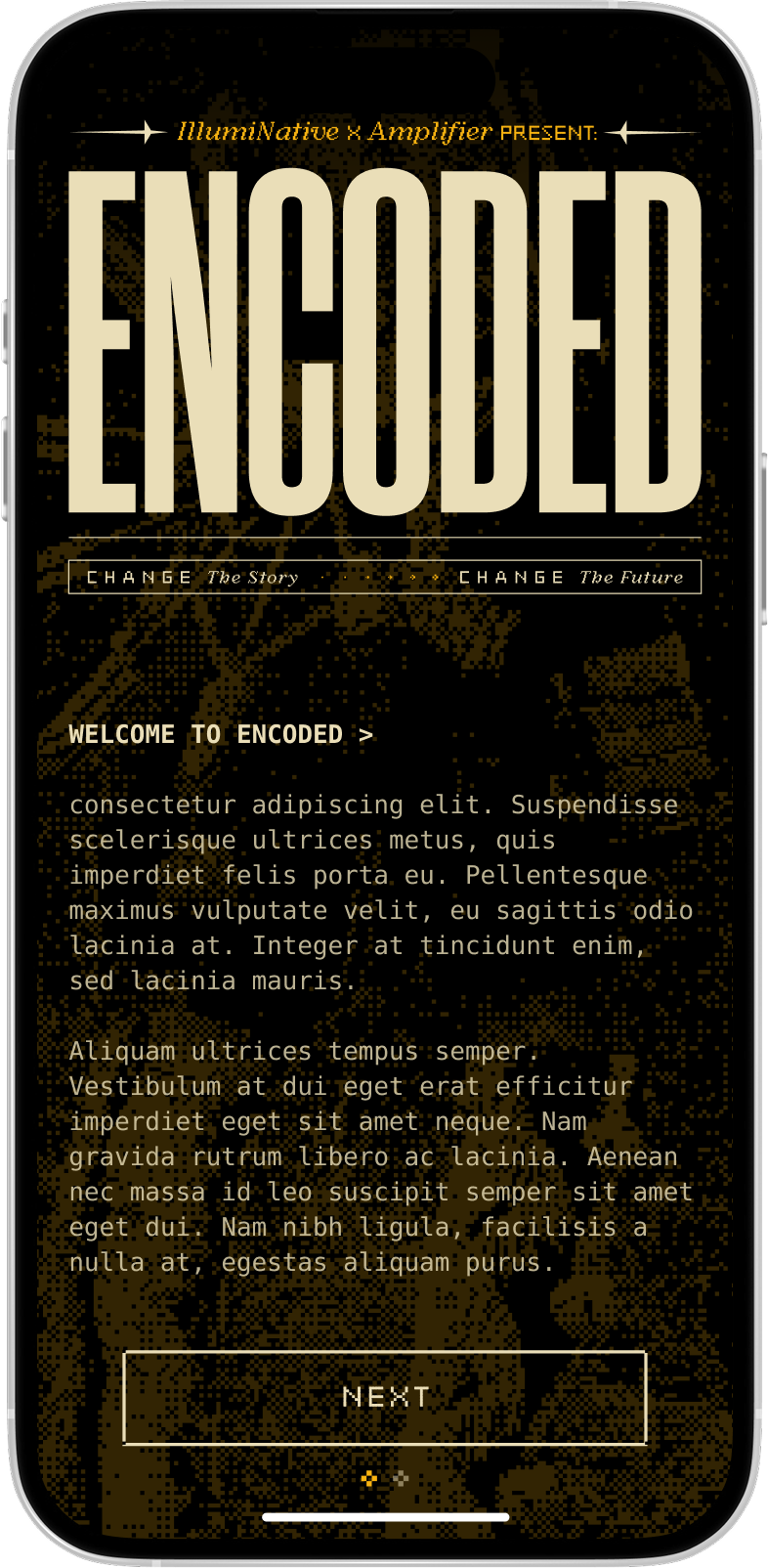 ENCODED - app screenshot wayfinding