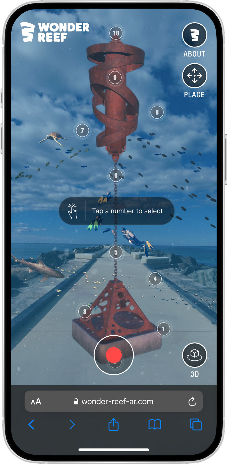 Wonder Reef - app marine life detail