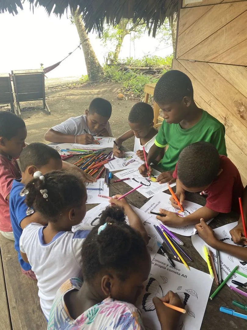 Children with AR kites