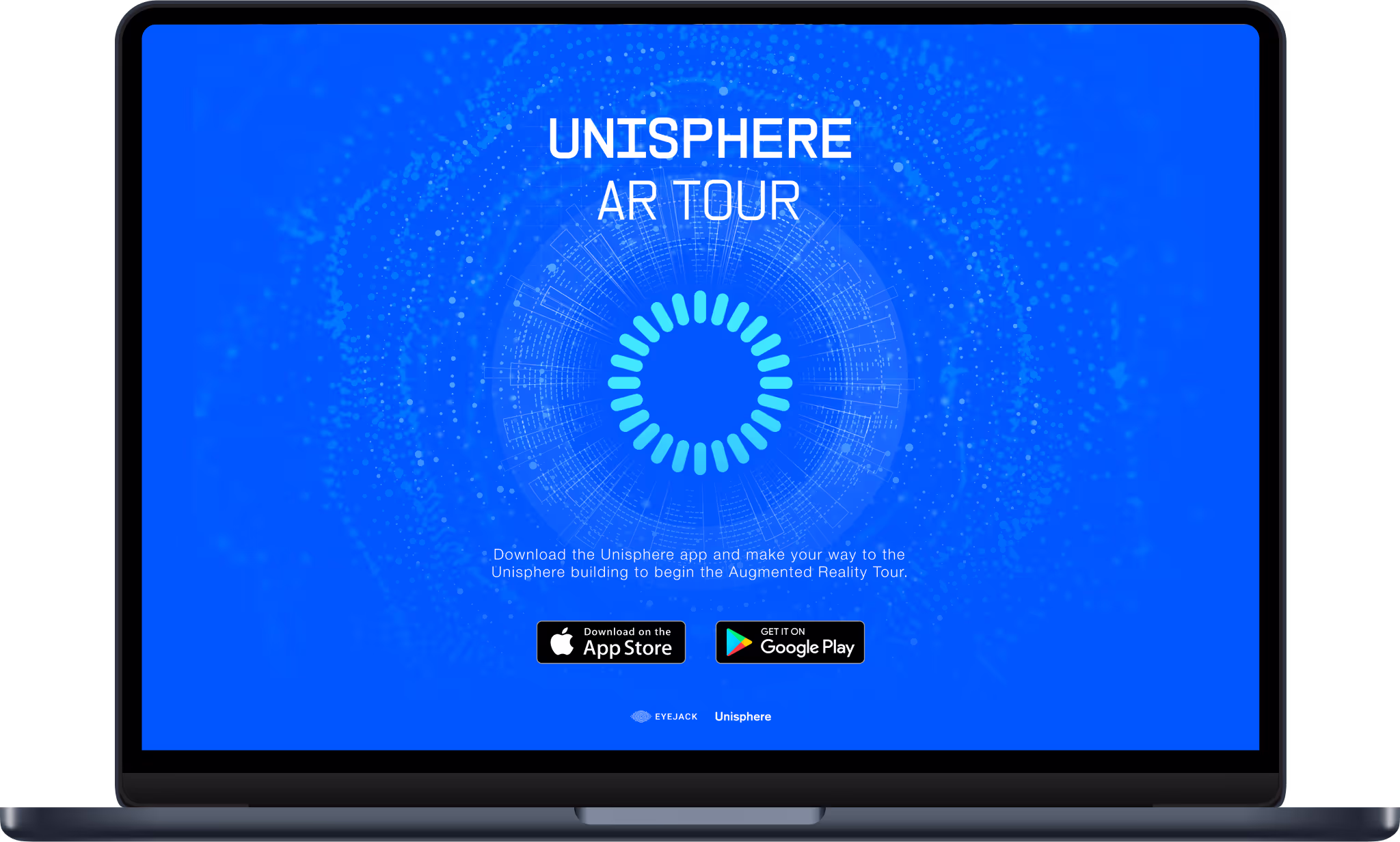 Unisphere - app displayed on laptop