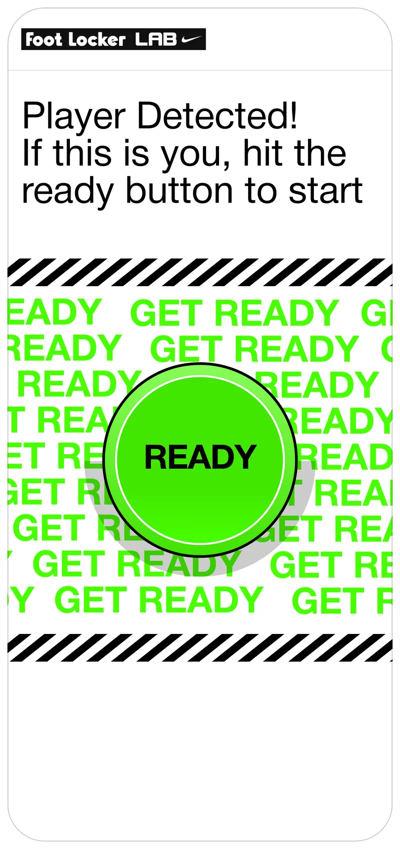 Famous Footwork app — player detected get ready screen