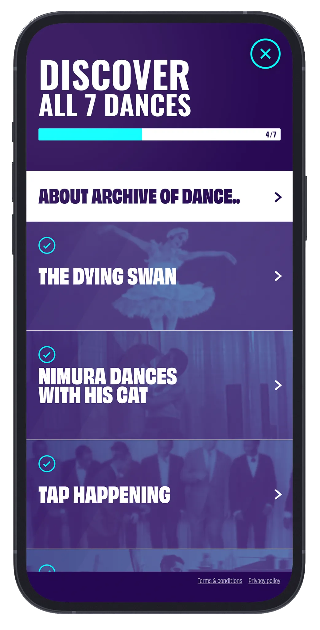 Archive of Dance app