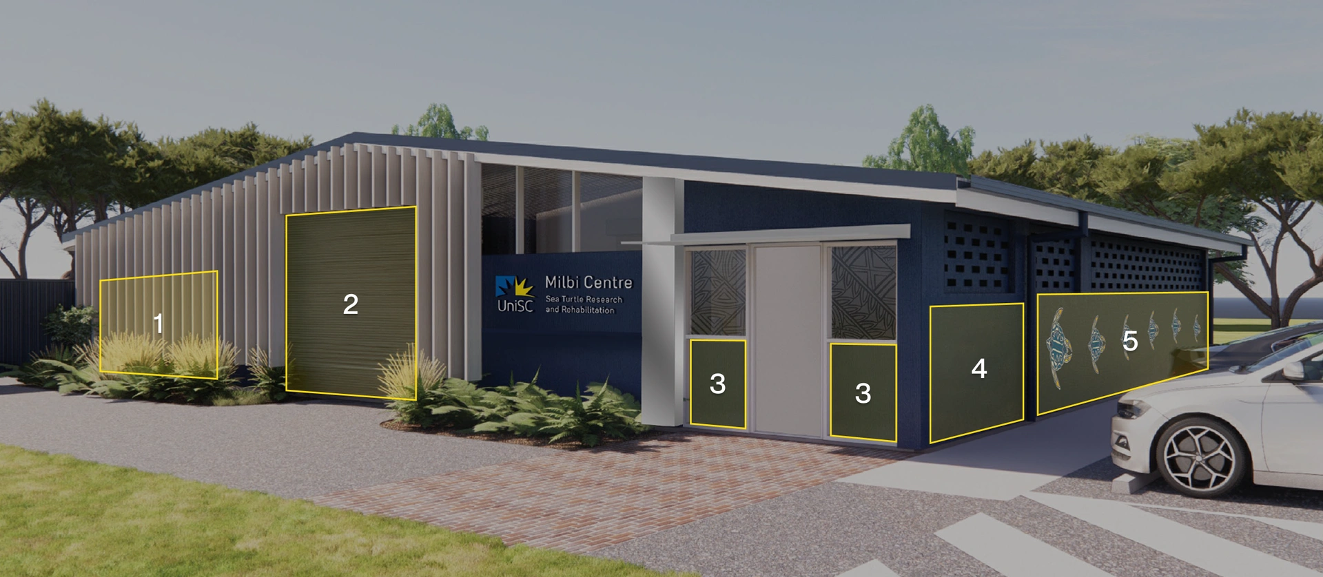 Milbi Centre exterior signage