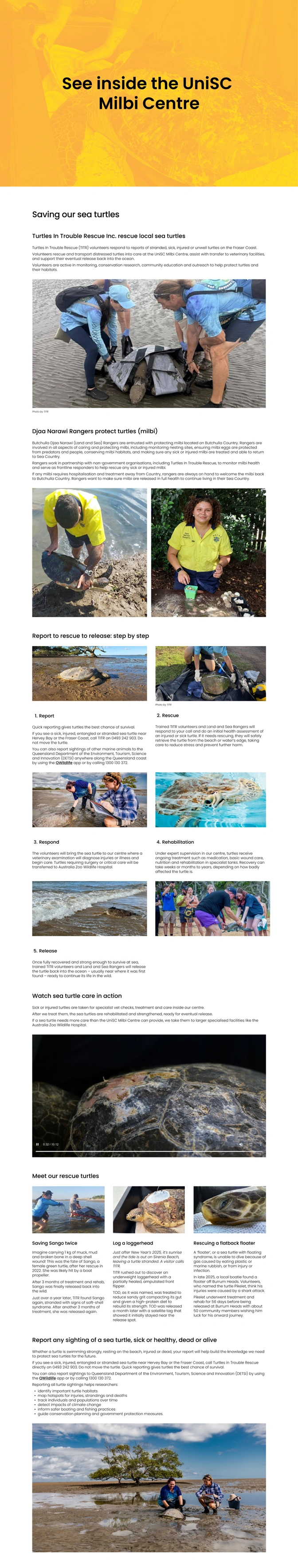 Milbi Centre website mockup 3